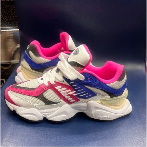 New Balance 9060 White, Pinkish/Purple, Blue Size 7 in men